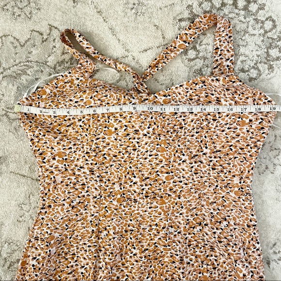 MINKPINK Nevaeh Mini Dress in Orange, Pink, White and Black Print Size Large - Picture 8 of 15